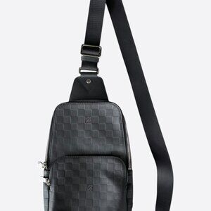 Louis Vuitton Black Damier Infini Leather Avenue Sling Bag
